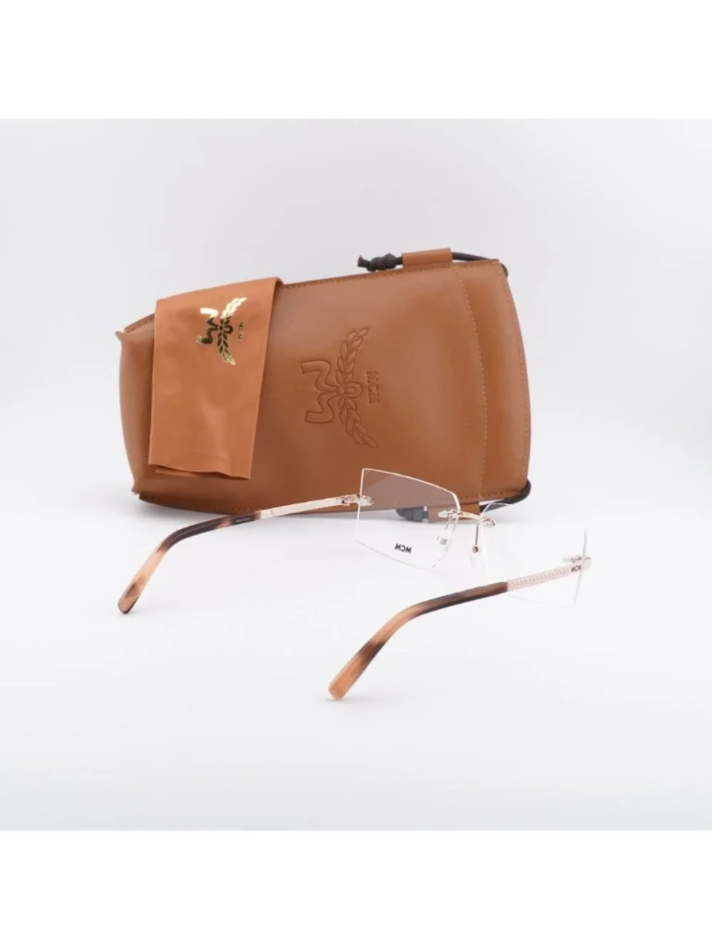 MCM MW5018-H 028 Rectangle Eyeglasses - Shiny Rose Gold 56mm